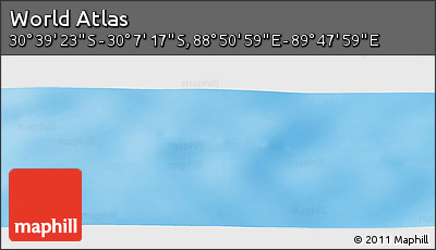 Physical Panoramic Map of the Area around 30° 23' 20" S, 89° 19' 29" E
