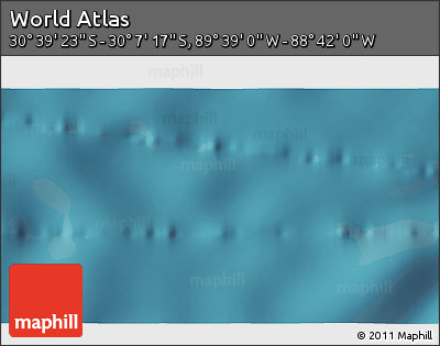 Satellite 3D Map of the Area around 30° 23' 20" S, 89° 10' 30" W