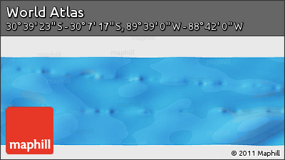 Political Panoramic Map of the Area around 30° 23' 20" S, 89° 10' 30" W