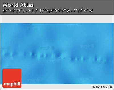 Physical 3D Map of the Area around 30° 23' 20" S, 8° 25' 30" W