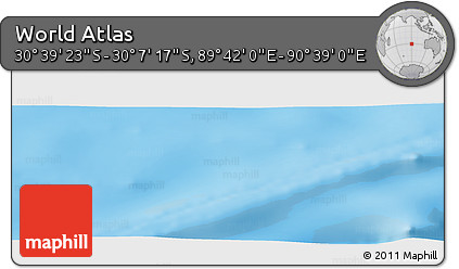 Physical Panoramic Map of the Area around 30° 23' 20" S, 90° 10' 30" E