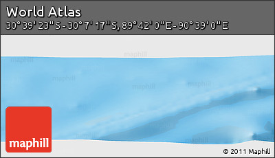 Physical Panoramic Map of the Area around 30° 23' 20" S, 90° 10' 30" E