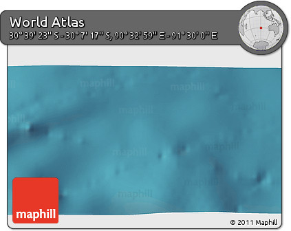 Satellite 3D Map of the Area around 30° 23' 20" S, 91° 1' 30" E