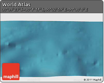 Satellite 3D Map of the Area around 30° 23' 20" S, 91° 1' 30" E