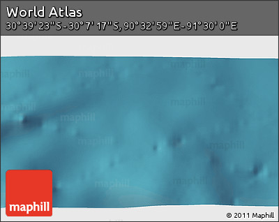 Satellite 3D Map of the Area around 30° 23' 20" S, 91° 1' 30" E