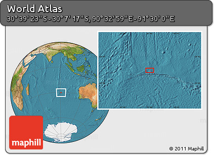 Satellite Location Map of the Area around 30° 23' 20" S, 91° 1' 30" E