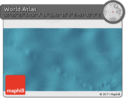 Satellite 3D Map of the Area around 30° 23' 20" S, 92° 43' 29" E