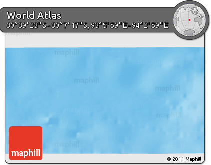 Physical 3D Map of the Area around 30° 23' 20" S, 93° 34' 29" E