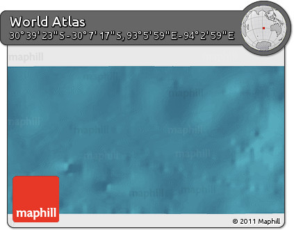 Satellite 3D Map of the Area around 30° 23' 20" S, 93° 34' 29" E