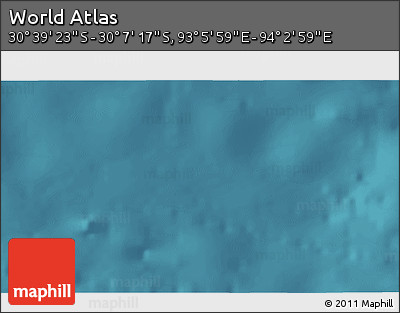 Satellite 3D Map of the Area around 30° 23' 20" S, 93° 34' 29" E