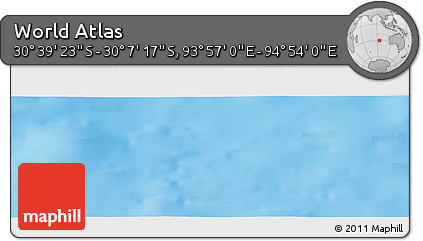 Shaded Relief Panoramic Map of the Area around 30° 23' 20" S, 94° 25' 30" E