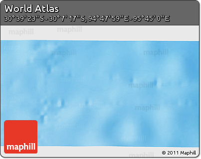 Physical 3D Map of the Area around 30° 23' 20" S, 95° 16' 30" E