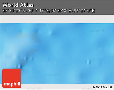 Physical 3D Map of the Area around 30° 23' 20" S, 96° 58' 29" E