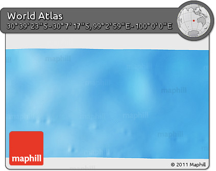 Shaded Relief 3D Map of the Area around 30° 23' 20" S, 99° 31' 30" E