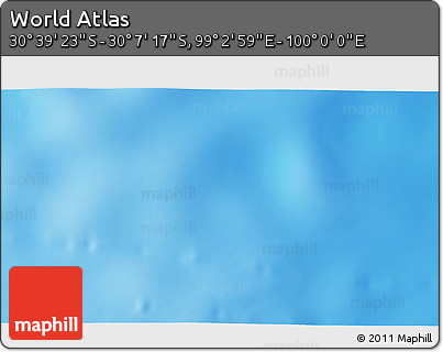 Shaded Relief 3D Map of the Area around 30° 23' 20" S, 99° 31' 30" E