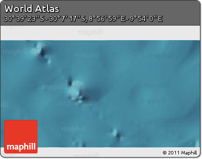 Satellite 3D Map of the Area around 30° 23' 20" S, 9° 25' 30" E