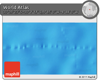 Physical 3D Map of the Area around 30° 23' 20" S, 9° 16' 30" W