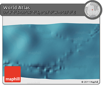 Satellite 3D Map of the Area around 30° 52' 1" S, 0° 4' 30" E
