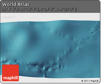 Satellite 3D Map of the Area around 30° 52' 1" S, 0° 4' 30" E
