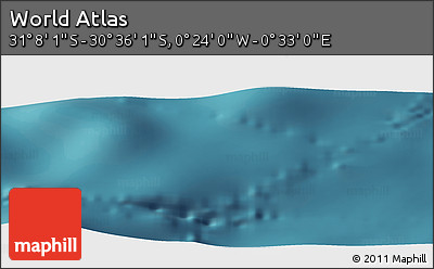 Satellite Panoramic Map of the Area around 30° 52' 1" S, 0° 4' 30" E