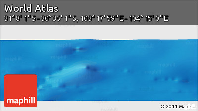 Physical Panoramic Map of the Area around 30° 52' 1" S, 103° 46' 30" E