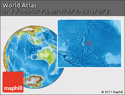 Physical Location Map of the Area around 30° 52' 1" S, 106° 19' 29" E