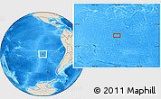 Shaded Relief Location Map of the area around 30° 52' 1" S, 106° 10' 30" W