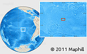 Shaded Relief Location Map of the area around 30° 52' 1" S, 107° 52' 30" W