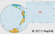Political Location Map of the area around 30° 52' 1" S, 108° 43' 29" W