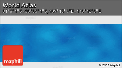 Physical Panoramic Map of the Area around 30° 52' 1" S, 109° 43' 29" E