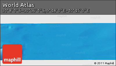 Physical Panoramic Map of the Area around 30° 52' 1" S, 10° 16' 30" E