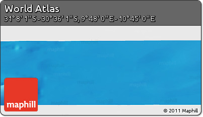 Physical Panoramic Map of the Area around 30° 52' 1" S, 10° 16' 30" E