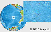 Physical Location Map of the area around 30° 52' 1" S, 110° 25' 30" W