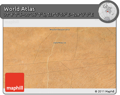 Satellite 3D Map of the Area around 30° 52' 1" S, 127° 34' 30" E