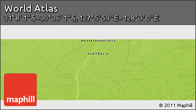 Physical Panoramic Map of the Area around 30° 52' 1" S, 127° 34' 30" E