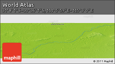 Physical Panoramic Map of the Area around 30° 52' 1" S, 144° 34' 29" E