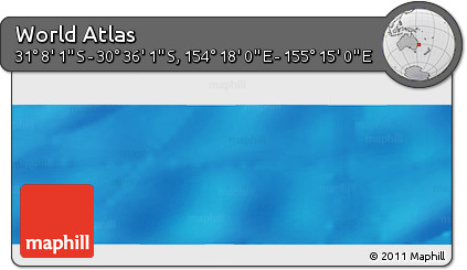 Physical Panoramic Map of the Area around 30° 52' 1" S, 154° 46' 30" E