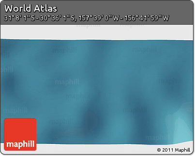 Satellite 3D Map of the Area around 30° 52' 1" S, 157° 10' 30" W