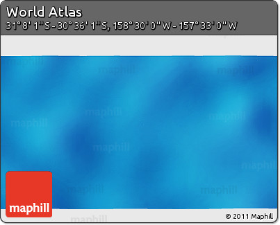 Shaded Relief 3D Map of the Area around 30° 52' 1" S, 158° 1' 30" W