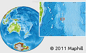 Physical Location Map of the area around 30° 52' 1" S, 159° 1' 30" E