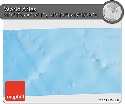 Physical 3D Map of the Area around 30° 52' 1" S, 15° 22' 30" E