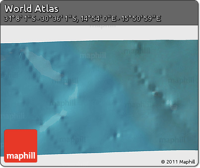 Satellite 3D Map of the Area around 30° 52' 1" S, 15° 22' 30" E