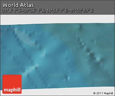 Satellite 3D Map of the Area around 30° 52' 1" S, 15° 22' 30" E