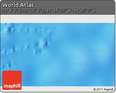 Physical 3D Map of the Area around 30° 52' 1" S, 15° 13' 29" W