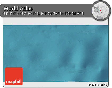 Satellite 3D Map of the Area around 30° 52' 1" S, 162° 25' 30" E