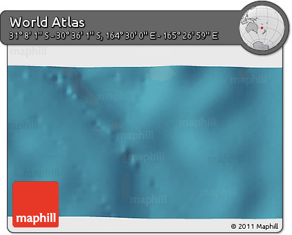 Satellite 3D Map of the Area around 30° 52' 1" S, 164° 58' 29" E