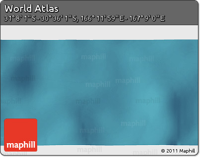 Satellite 3D Map of the Area around 30° 52' 1" S, 166° 40' 30" E