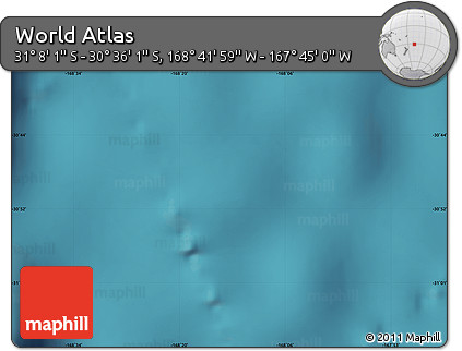 Satellite Map of the Area around 30° 52' 1" S, 168° 13' 29" W