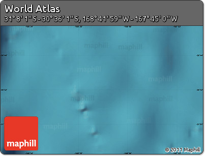 Satellite Map of the Area around 30° 52' 1" S, 168° 13' 29" W