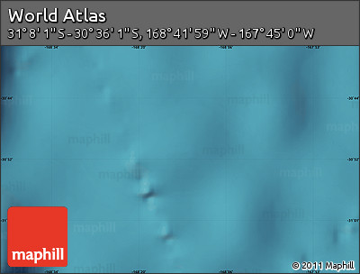 Satellite Map of the Area around 30° 52' 1" S, 168° 13' 29" W